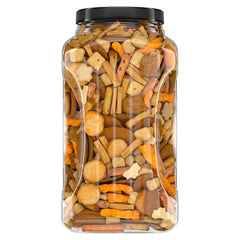 Utz Pub Mix oriental rice crackers closeup showcasing savory bite perfect with beverages