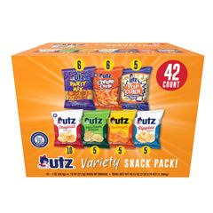 Utz Snack Variety Box front view for convenient office and on-the-go snacking.