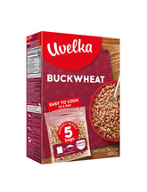 Uvelka buckwheat groats ready for boil bags, gluten-free nutrition in every serving.