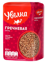 Uvelka buckwheat groats extra packaging shown for pantry storage and freshness.