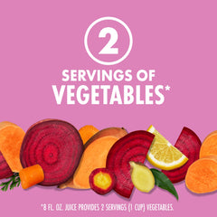 V8 Beet Ginger Lemon ingredients highlight beets and fresh produce