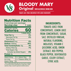 V8 Bloody Mary Mix case packaging highlights bulk supply for gatherings.