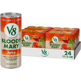 V8 Bloody Mary Spicy Mix can front, ready-to-use cocktail mixer for quick favorites