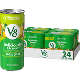 V8 Deliciously Green can front view for on-the-go refreshment.