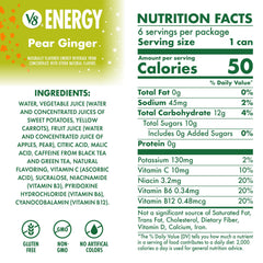 Pouring V8 Energy Pear Ginger into a glass for a refreshing caffeine lift