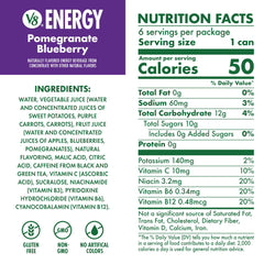 V8 Energy Pomegranate Blueberry glass ready-to-drink serving
