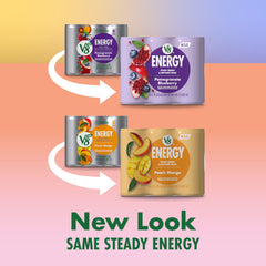 Display of V8 Energy variety pack with two flavors for grab-and-go