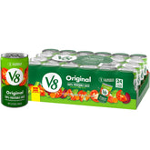 V8 Original 100% Vegetable Juice can label shown for ready-to-drink veggie option