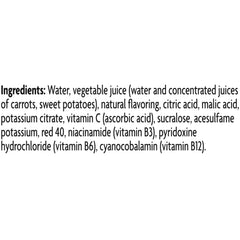 V8 Splash Diet Berry Blend label closeup shows low calories per serving.