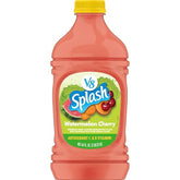 V8 Splash Watermelon Cherry bottle shows a refreshing, low-calorie option for daily hydration.