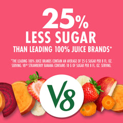 V8 two servings per 8 oz note on packaging