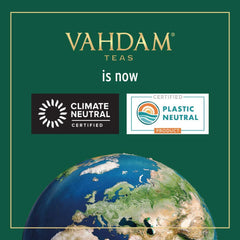 VAHDAM Assam tea leaves close-up highlighting rich aroma.