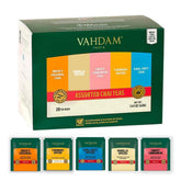 VAHDAM Assorted Chai Sampler packaging, a premium gift option.