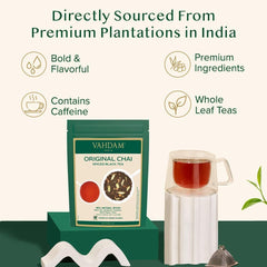 VAHDAM packaging demonstrates sustainability with carbon- and plastic-neutral initiatives.