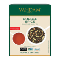 VAHDAM Double Spice Masala Chai loose leaf offers bold aroma and full-bodied flavor.