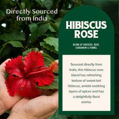 Dried hibiscus flowers in VAHDAM hibiscus rose tea