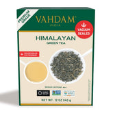 VAHDAM Himalayan green tea leaves for a smooth, refreshing cup.