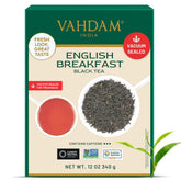 VAHDAM English Breakfast loose-leaf tea ready for a bold morning cup