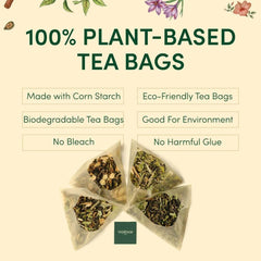 VAHDAM Pure Mint tea cup with fresh mint notes and refreshing brightness.