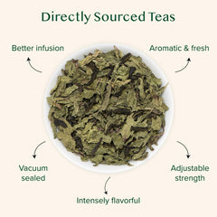 VAHDAM spearmint and peppermint leaves highlight cooling, refreshing notes