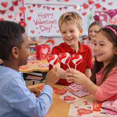 Valentine Lollipop Swirled Strawberry Cream non-chocolate option for school settings