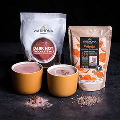 12 oz Valrhona pouch packaging keeps chocolate ready to mix