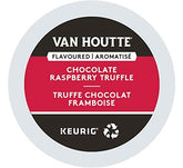 Van Houtte Raspberry Chocolate Truffle cup image, bold aroma and smooth flavor for Keurig brewers.