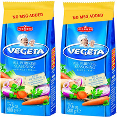 Vegeta Gourmet Seasoning bag front view shows versatile Mediterranean flavor.