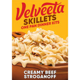 Velveeta Skillets Creamy Beef Stroganoff Dinner Kit box for quick weeknight meals