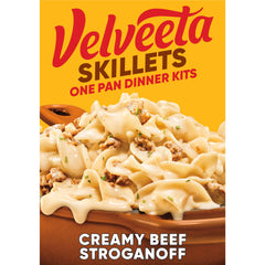 Velveeta Skillets Creamy Beef Stroganoff Dinner Kit box for quick weeknight meals