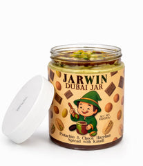 Velvet Chocolate Jarwin Dubai pistachio cream elevates desserts with creamy nut flavor.