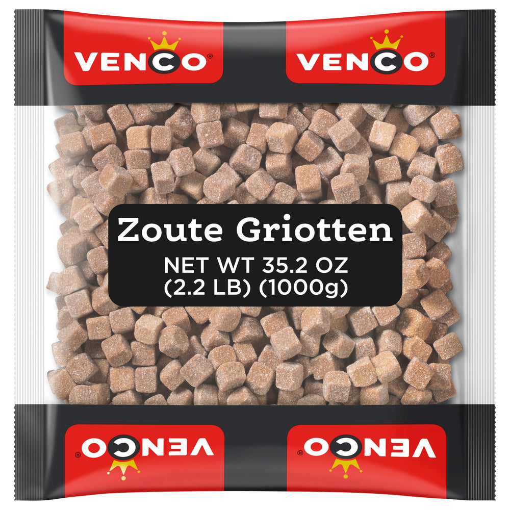 Venco Griotten salty licorice squares with sugar coating, perfect for sharing.