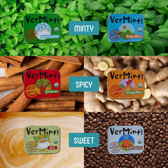 Vermints wintergreen refresh mints offering crisp bite and cool finish.