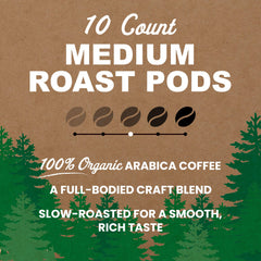 Vermont Coffee Company organic medium roast aroma cocoa highlights a warm scent.