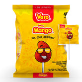 Vero Mango chili-coated lollipop pack highlighting bold mango flavor and spicy coating.