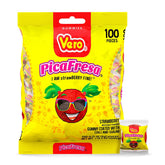 Vero PicaFresa strawberry gummy pack with chili coating for party bites.