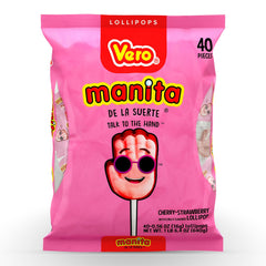 Vero Manita Paletas strawberry cherry bag close-up for sharing