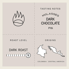 Verve Bronson Blend French roast cup showcasing bold, silky notes