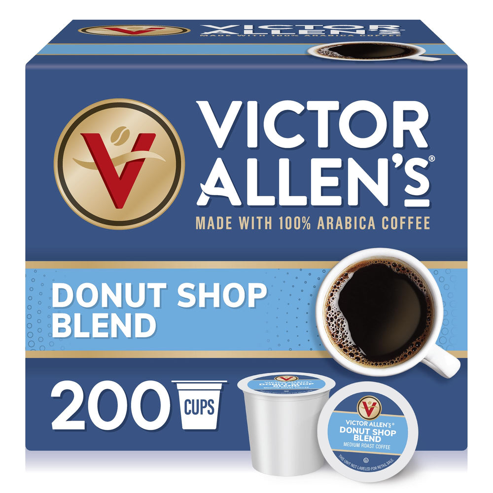Victor Allen's Donut Shop Blend pods box—200-count for bulk daily brews