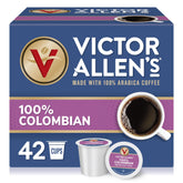 Victor Allen's Coffee 100% Colombian pods for a rich morning brew.