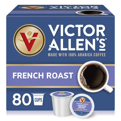 Victor Allen's French Roast 80-pod box ready for Keurig brews.