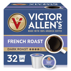 Victor Allen's French Roast box of 32 pods ready for Keurig brewing