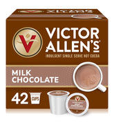 Victor Allen's Milk Chocolate Hot Cocoa box of 42 pods for Keurig brewers, ready-to-brew comfort