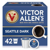 Victor Allen's Seattle Dark box of 42 pods for quick single-serve mornings.