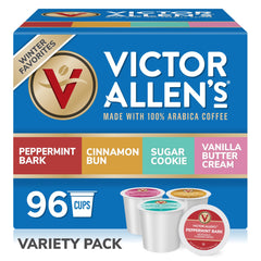Victor Allen's Winter Wonderland Peppermint Bark pod for a refreshing, festive morning