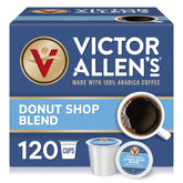 Victor Allen's Donut Shop Blend pods in box for daily use