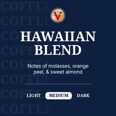 Victor Allen's Hawaiian Blend pod closeup showing fresh aroma of a balanced medium roast.