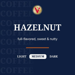 Victor Allen's Hazelnut pods close-up, inviting aroma for a comforting morning cup