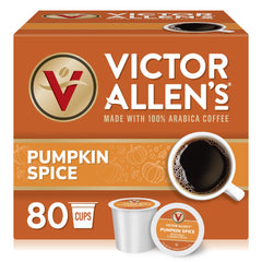 Victor Allen's Pumpkin Spice pod box showcases seasonal flavor for cozy mornings.