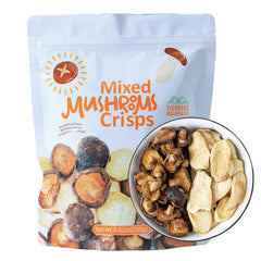 VIGOROUS MOUNTAINS mushroom chips pack 250g for on-the-go snacking.
